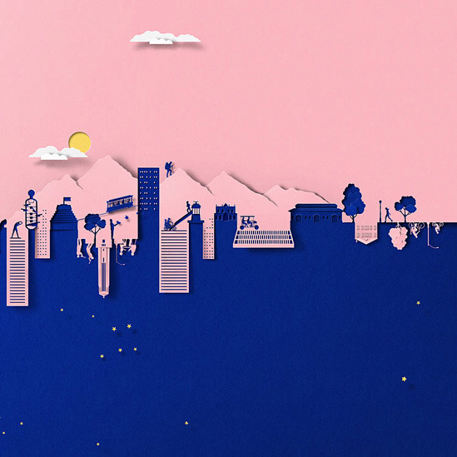 Eiko Ojala剪纸风格插画作品集