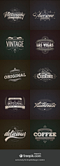 10 Retro Vintage Badges Vol.1 : I'm happy to share with you this premium quality collection of 10 retro vintage badges created by freepik exclusively...