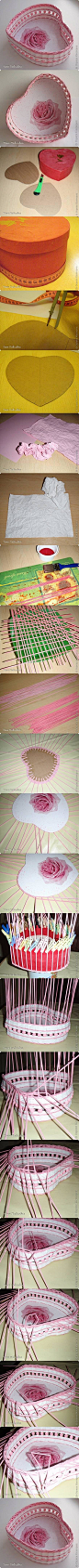 DIY Heart Paper Basket DIY Projects | UsefulDIY.com