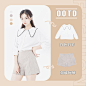 电商服装女装简约风拼图商品主图