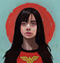 childhood dreams / wonder woman, chloe veillard : This little girl, with her big sad eyes, dreams of becoming wonder woman! she doesn't know , but she is! Sensitive and Strong: Can We Really Be Both? Yes, we can!