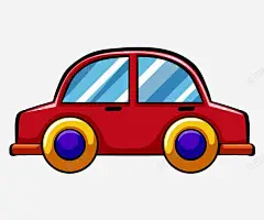 手绘卡通红色小汽车 免费下载 页面网页 平面电商 创意素材
