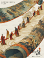 国风插画·站在画卷里怀古惜今_2_浅浅兮_来自小红书网页版
