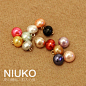 NIUKO 精致高档小馒头珍珠纽扣真丝衬衫绝配钮扣尼龙塑胶珠光扣子-淘宝网