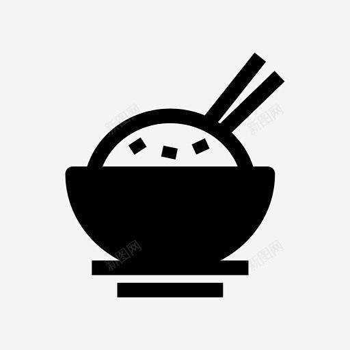 米饭碗食物图标高清素材 普通饭 碗 米饭 谷物 食物 食物和厨房填充图标集 饭 免抠png 设计图片 免费下载
