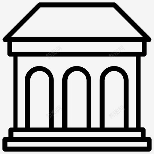 法院大楼建筑大楼图标 设计图片 免费下载 页面网页 平面电商 创意素材-花瓣网