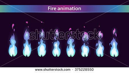 Blue fire animation ...