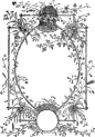 免费复古框架花背景矢量