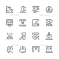 设置行行业——人造物体对象的图标Set Line Icons of Industry - Man-made objects Objects建筑、齿轮、计算机、控制、输送机、电力、能源、工程、工厂、箔,龙门,天然气,装备,图标,工业、工业、线,制造,机械,冶金,轮廓,面板,烟斗,植物,幻灯片,放射性,集冶炼、象征、木材 building, cogwheel, computer, control, conveyor, electricity, energy, engineering, factory, foi