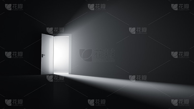 打开一扇门，进入一个光线明亮的房间。