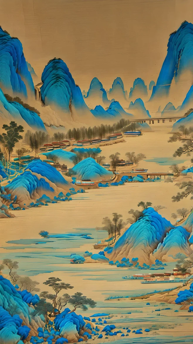 AI也可以画千里江山图 - 小红书-花瓣网