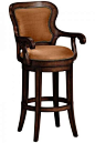 Briarwood Rounded-Back Swivel Bar Stool / Homedecorators.com: 