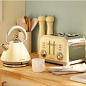Farmhouse chic.  Morphy Richards Cream accents traditional kettle - 43775- at Debenhams Mobile
