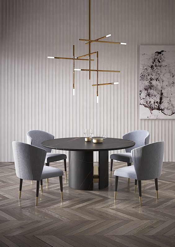 Round dining table E...