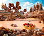 Sweets & More : Lanscape shaped by candy