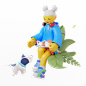 Girl Playing With Pet  3D Illustration
