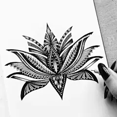 针管笔手绘！黑白，精致！,96