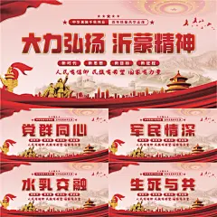 沂蒙精神党建展板系列