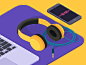 Isometric headphones 2