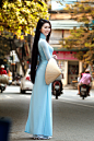 Hoa hậu Ngọc Anh với áo dàiTải ảnh đẹp Tải ảnh đẹp