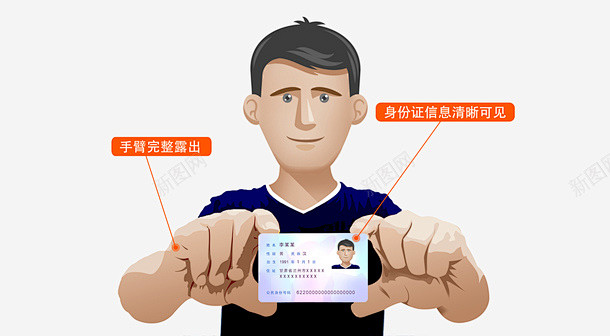 卡通人物双手持身份证公民身份证 免费下载 页面网页 平面电商 创意素材 