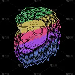 狮子,多色的,烟,动物头,华丽的,热,野生动物,肖像,壁纸