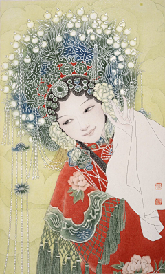 洛水妖姝采集到国画