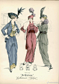 19世纪末，维多利亚时代，爱德华时代欧洲服装插画 第六部分
服装参考/服装设计/英国/法国/女装/帽子/服饰