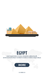 【矢量素材】旅行APP启动界面Egypt埃及金字塔特色建筑旅游插画 
@木木夕○
