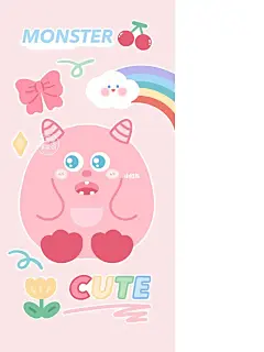 587期|手机壁纸|可爱的小怪兽系列