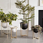 Concrete + Metal Standing Planter #westelm