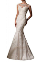 MiLano Bride Sexy Beach Garden Wedding Dresses Mermaid Cap Sleeves Beads | Amazon.com