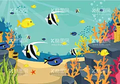 卡通海底世界  - 源文件下载【酷图网】海底背景,水下背景,水底背景,海底世界背景,矢量,卡通,手绘,插画,插图,元素,素材,卡通大海,渐变,精美,背景,海底,水下,光效,光线,气泡,高清,卡通海底世界,海底世界,海洋馆,海洋世界,海洋,水下世界,水族馆,水族馆背景,卡通海洋,卡通海底,手绘海洋,世界海洋日,海洋背景,海洋插画,三角鱼