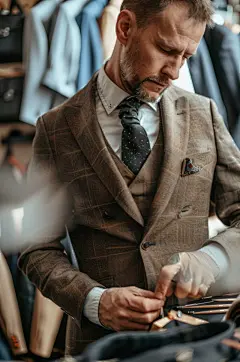 AI数字艺术西装定制西服店摄影图-众图网