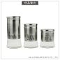 银色金属玻璃储物罐软装饰品简约现代厨房摆件三件套BJ143-3-1-淘宝网