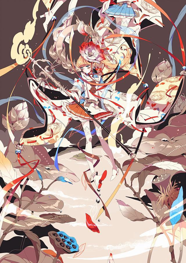 日本插画师keeggy作品欣赏：精致的沉...