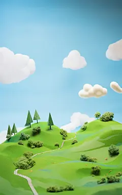 蓝天白云背景素材图AI图背景壁纸
