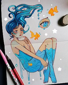 画师yiingko的马克笔手绘插画作品欣赏