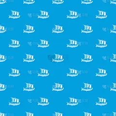 式样,青绿色,维京船,海盗,几何形状,乘船游,图像,重复,运输