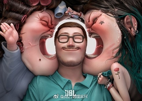 JBL 降噪耳机广告， ​​​​