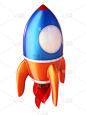 火箭,三维图形,抽象,可爱的,太空船,背景分离,铬合金,玩具,技术,火箭加速器