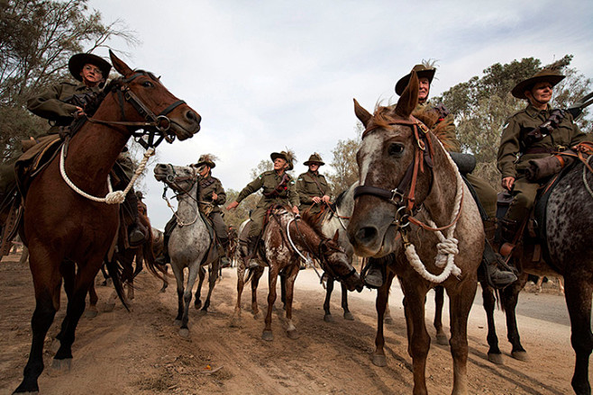 以色列，比尔谢巴：澳大利亚轻骑兵协会的会...