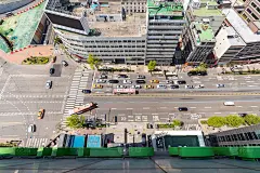 韩国明洞市中心的城市景观