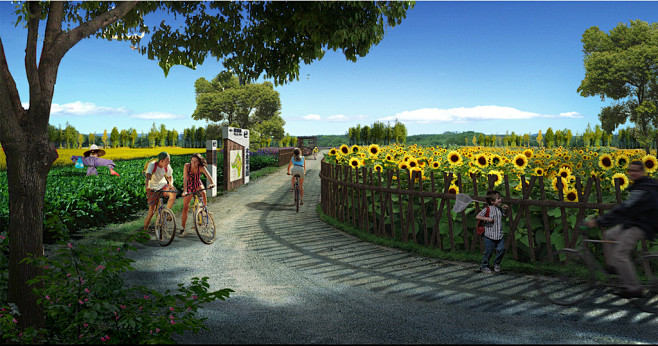 农业生态园景观设计效果图