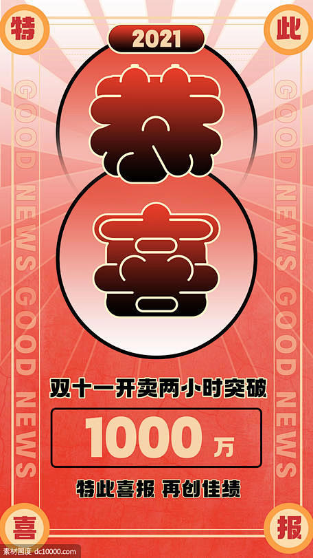 企业创新时尚大气喜报通报海报