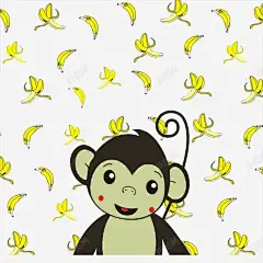 香蕉猴子背景 页面网页 平面电商 创意素材