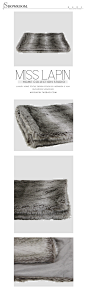 MISSLAPIN简约现代样板房/渐变灰色人造皮草毛绒披毯床尾毯搭巾-淘宝网