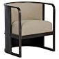 Burgess Industrial Black Metal Hemisphere Living Room Chair