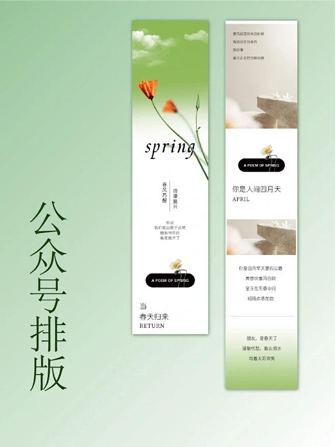 公众号排版｜长图排版｜春天-花瓣网