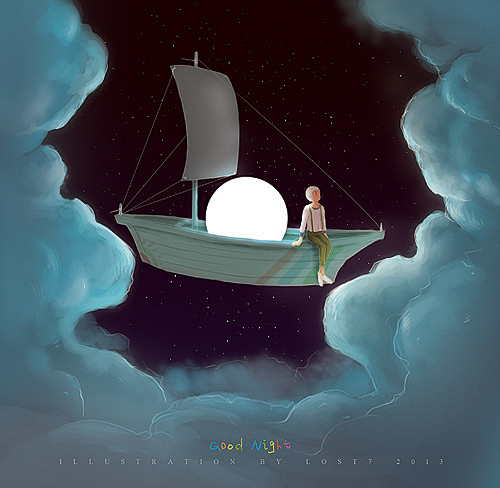 lost7lost7晚安孤独星球涂鸦王国插画